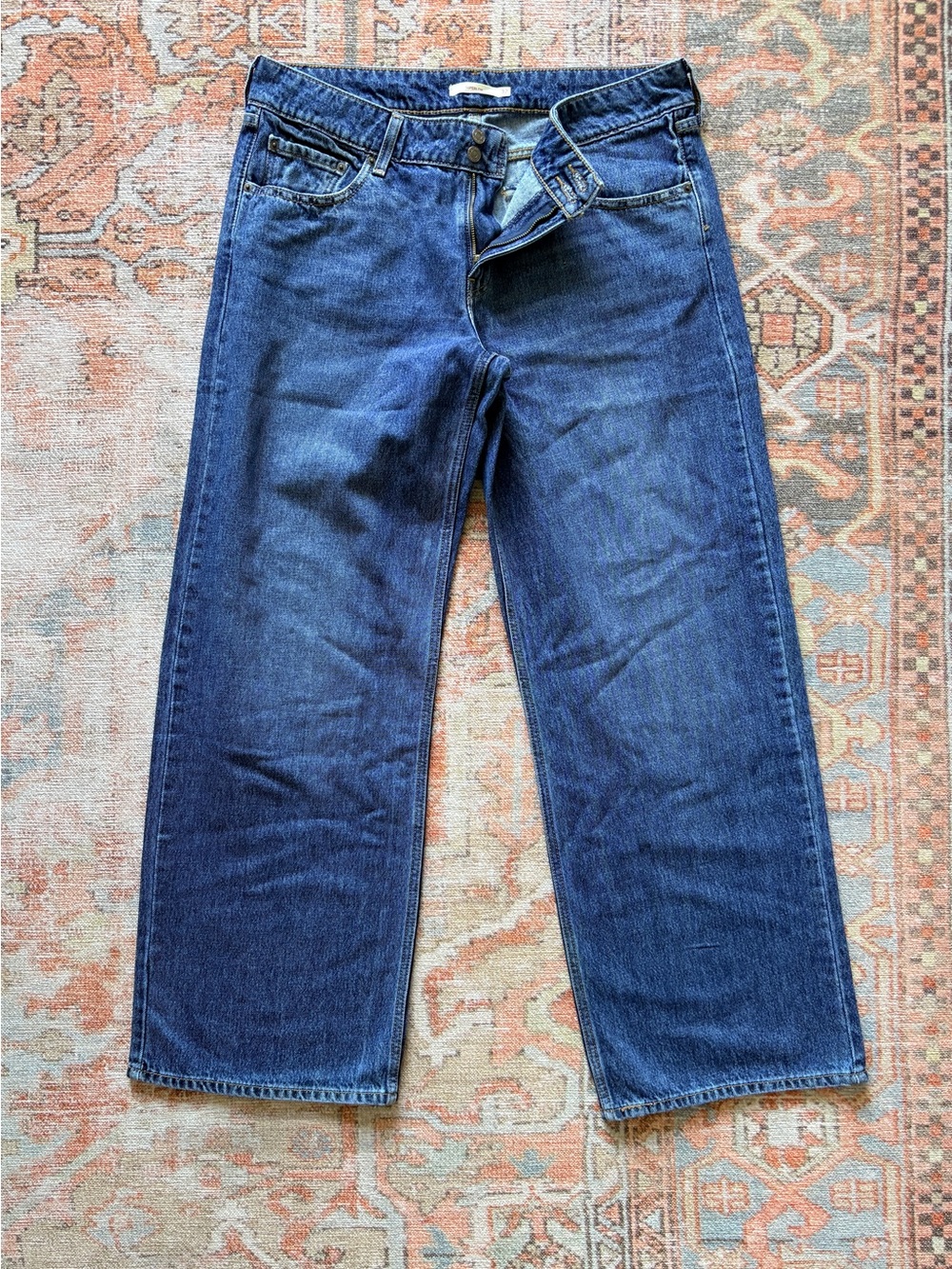 Levi’s Classic Straight-Leg Dark Blue Jeans
